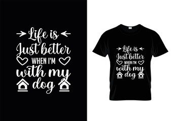 Dogs typography t-shirt design vector, dog lover quotes t-shirt design.