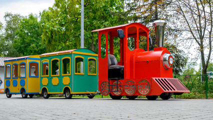 train ride to children's amusement park