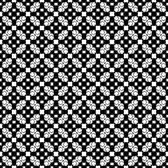 Black and white seamless abstract pattern. Background and backdrop. Grayscale ornamental design. Mosaic ornaments. Vector graphic illustration. EPS10.