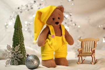 santa claus on the bench