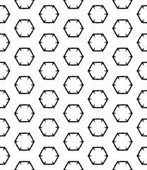 Black and white seamless abstract pattern. Background and backdrop. Grayscale ornamental design. Mosaic ornaments. Vector graphic illustration. EPS10.