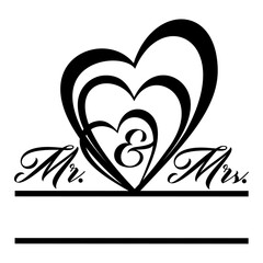 Mr and Mrs Split Monogram
