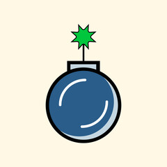 Christmas ball icon. Xmas bauble shape. Vector - 554091327