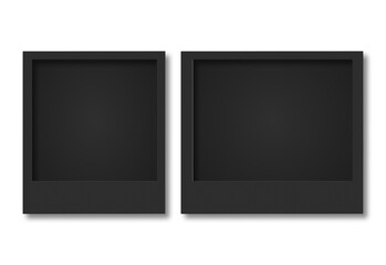 black book, black blank photo frames, blank photo frame, polaroid set	

