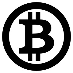 BTC, Bitcoin Sign Vector Clipart