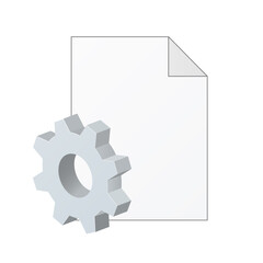 File computer document Settings icon isolated on white background