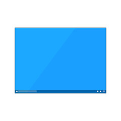 Mockup of desktop or program window isolated on white background