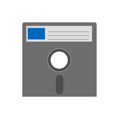 Simple floppy disk icon for personal computer or system unit