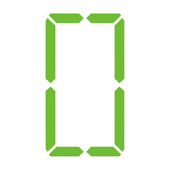 Simple illustration of digital letter or symbol Electronic figure of letter O