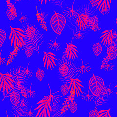 Purple Tropical Leaf Monstera Plant. Tropical Leaves Hibiscus. Coral Palm Trees Wallpaper. Beach Floral Pattern. Fashion Tropical Leaves. Red Invite Paradise.