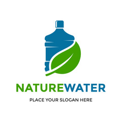 Nature water vector logo template