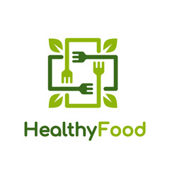 Healthy food vector logo template