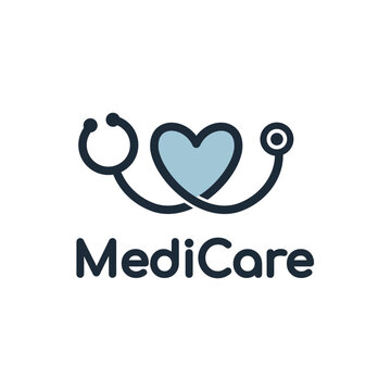 Medical care vector logo template