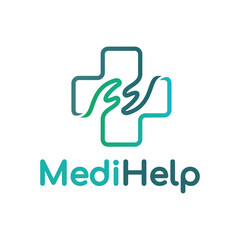 Medical help vector logo template