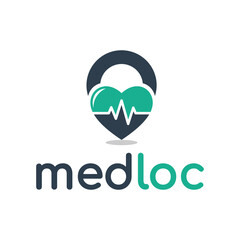Medical location vector logo template