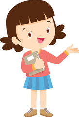 children reading books kids Cartoon Studying