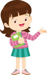 children reading books kids Cartoon Studying