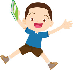 children reading books kids Cartoon Studying