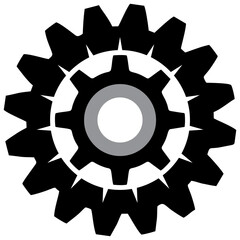 Gear, Vector Black Gear