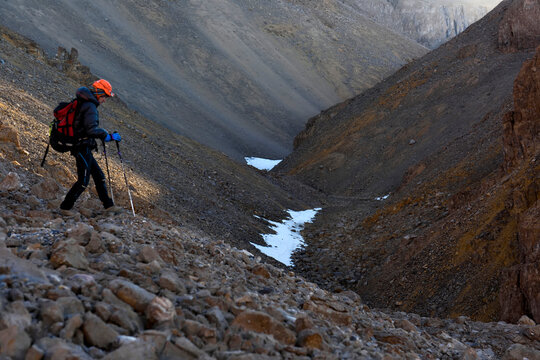 Gina Moseley takes a steadier and safer route down into the valley of the caves and then onto camp for tea.