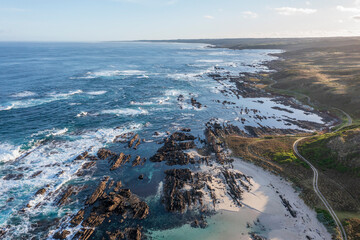 Drone aerial photograph of the Fitzmaurice Bay coastline