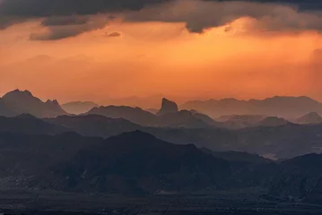 Foto op Plexiglas Het prachtige landschap van de stad Taif in Saoedi-Arabië © Sainuddeen