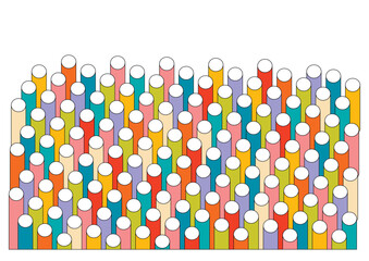 Abstract colorful cylinder vector background