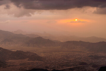 Obraz premium The beautiful landscape of Taif city of Saudi Arabia