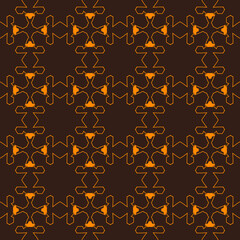 Seamless pattern with bright geometric ornament.