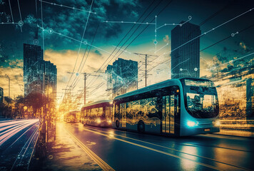 Network for smart cities and communications. electronic transformation IoT (Internet of Things) (Internet of Things). ICT (Information Communication Technology) (Information Communication Technology