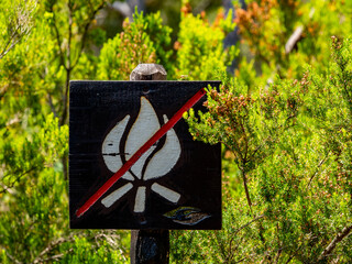 Schild Feuer machen verboten