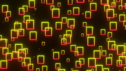 colorful cubes on a black background