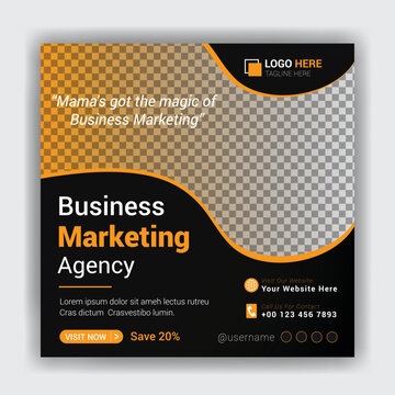 Digital marketing post for social media advertisement and corporate business social media post design template	
