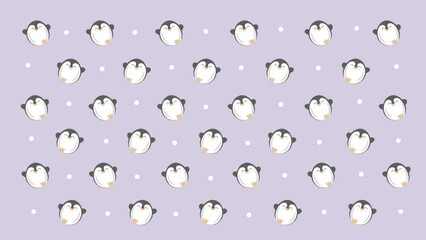 purple seamless background with penguins