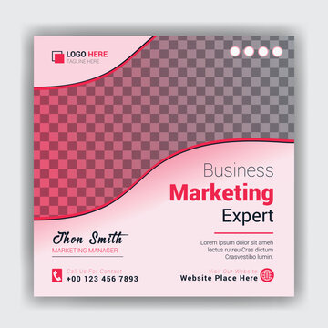 Digital marketing post for social media advertisement and corporate business social media post design template	

