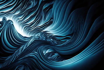 Obraz premium Background for design with an abstracted blue and black color scheme. Generative AI