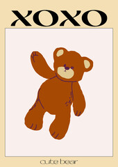 Vector Retro Style Magazine Poster Christmas Poinsettia Berries Citrus Toys Christmas Greetings Greenery Holly Postcard Poster Candles Coziness Christmas Party TV Armchair