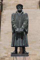 Statue des Reformators Hans Tausen, Dom zu Ribe Dänemark