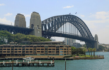 Naklejka premium View at Harbour Bridge - Sydney, Australia