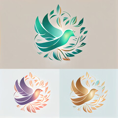 Fototapeta na wymiar logo, dove of peace, icon, world, truce, bird, dove, art illustration