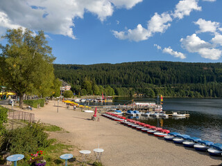 Naklejka premium Titisee is always full in summer.