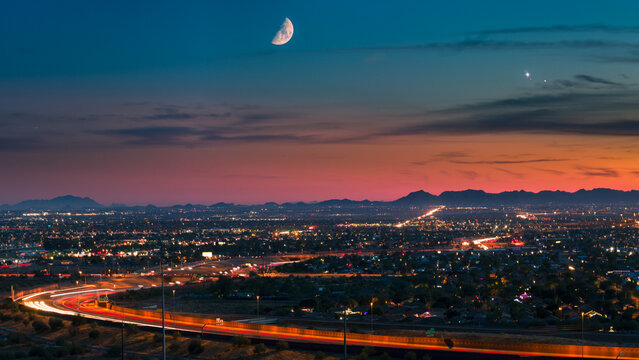 night view of the city