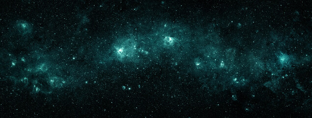 Space scene with stars in the galaxy. Panorama. Universe filled with stars, nebula and galaxy,....