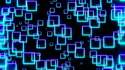 colorful squares on a black background