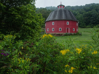 16 sided barn in rural Ohio