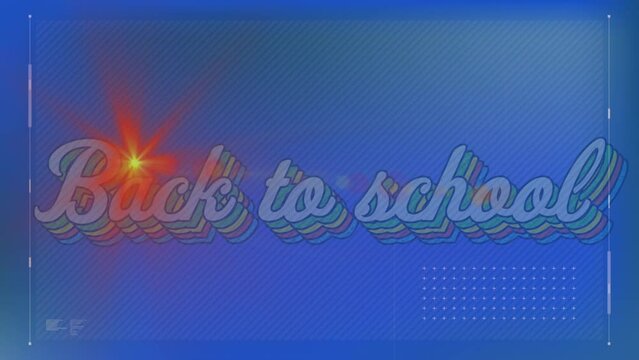 Animation of shapes moving over back to school text