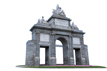 Toledo Gate (Spanish: Puerta de Toledo) in Madrid - obrazy, fototapety, plakaty