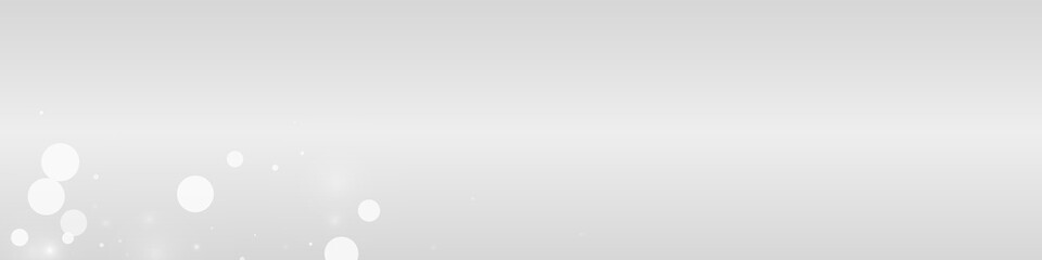 White Snowflake Vector Grey Panoramic Background.