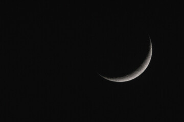 Obraz na płótnie Canvas Luna creciente. Cielo nocturno.
