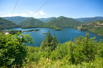 Landscape of Vacha (Antonivanovtsi) Reservoir, Bulgaria